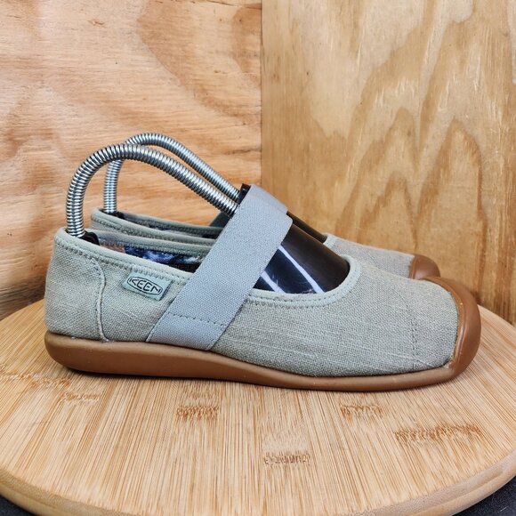 Keen Womens Sienna Mary Jane Canvas Flat Shoes - Picture 1 of 11